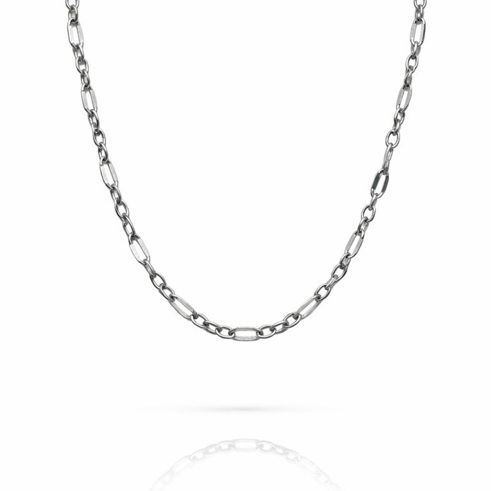 2mm Silver Crimp Figaro Chain 45$